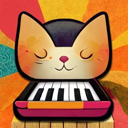 Ícone de Jogo Piano Gato